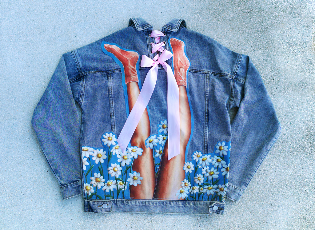 Daizy Days / Custom Denim Jacket with Satin Bows – Jule Waibel Designs