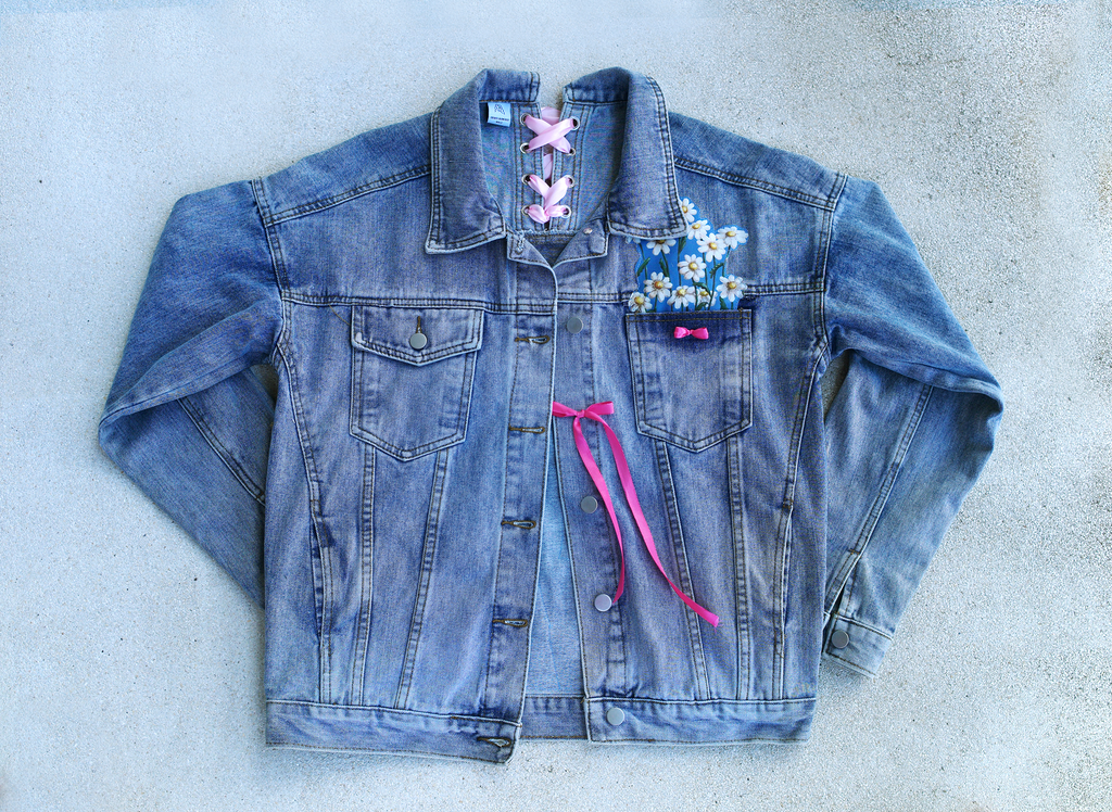 Daizy Days / Custom Denim Jacket with Satin Bows – Jule Waibel Designs