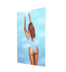 WOMAN IN CLOUDS - Exclusive Art Print/ Framed on Canvas