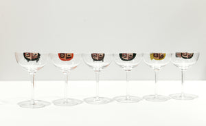 Mixology Ladies / Female Facets - hand painted glasses