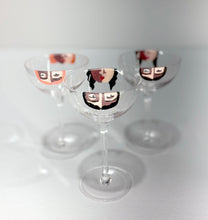 Mixology Ladies / Female Facets - hand painted glasses