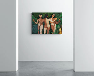 3 Jungle Graces / Artprint on Canvas