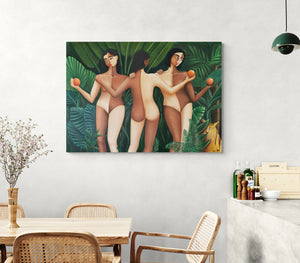 3 Jungle Graces / Artprint on Canvas