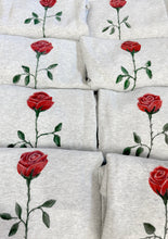 A rose is a rose is a rose / Handpainted Crewneck Sweatshirt