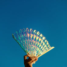 Unfolded Hand Fan | Holographic