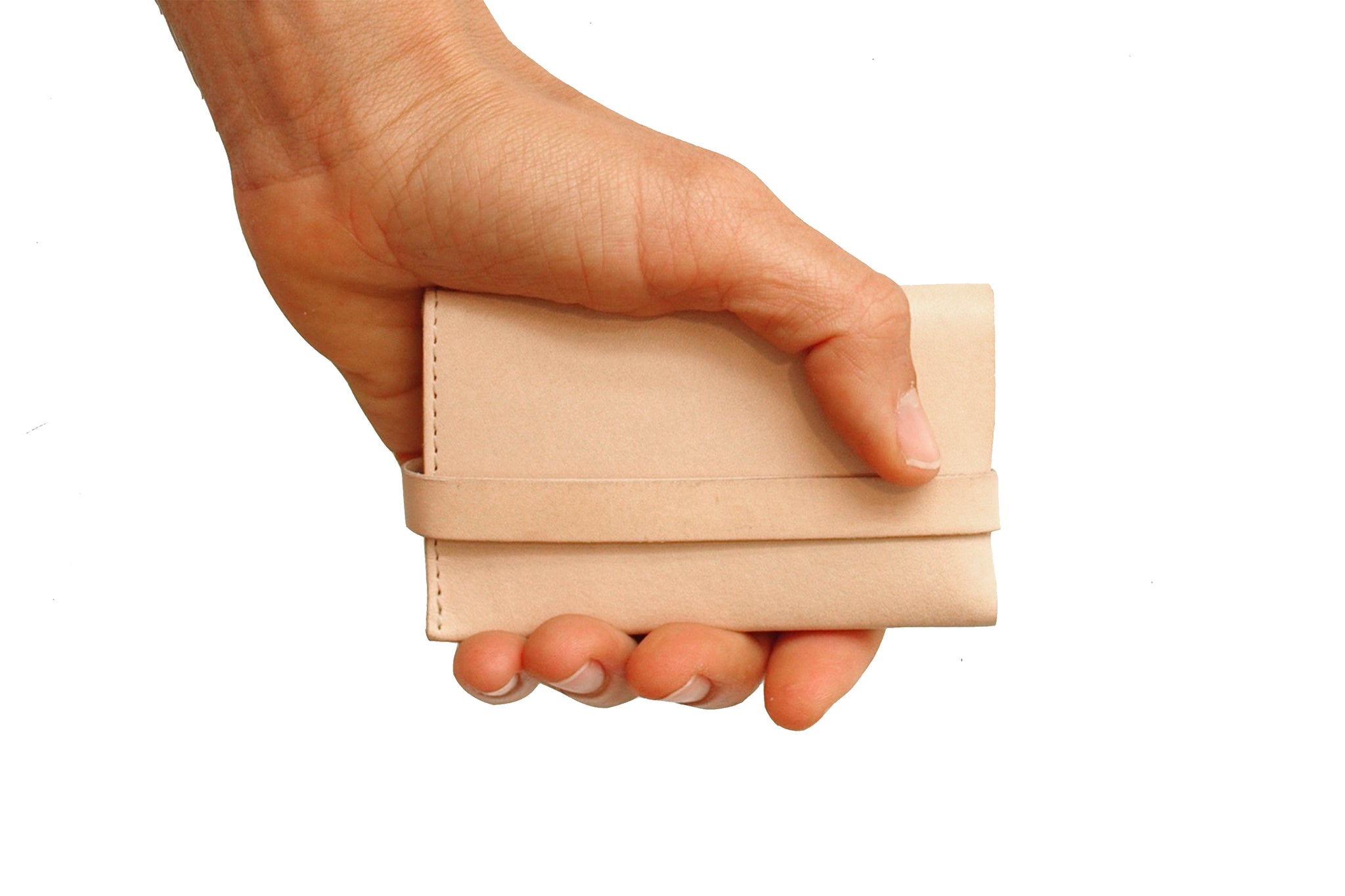 Unfolded Wallet / Rectangle Natural – Jule Waibel Designs
