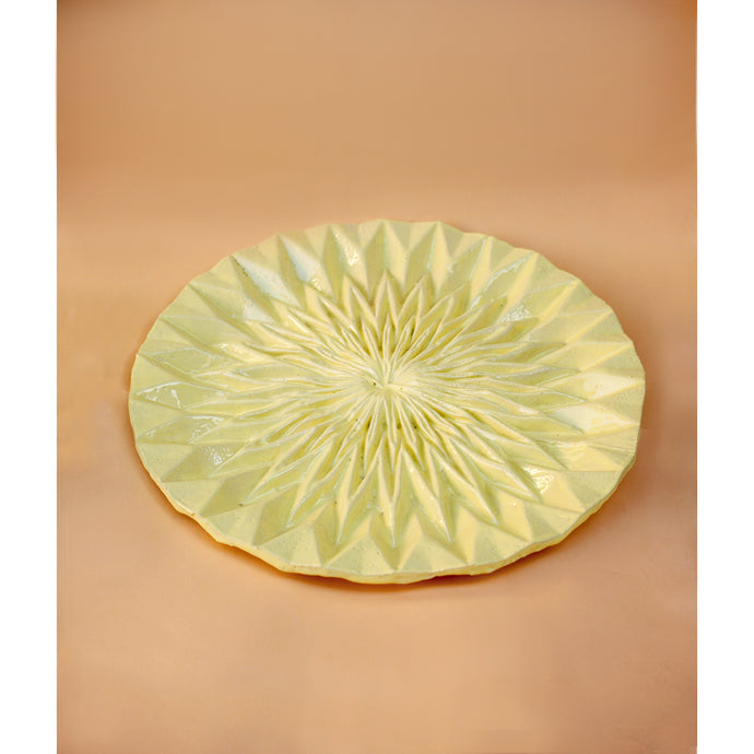 Unfolded Plate - Pale Yellow